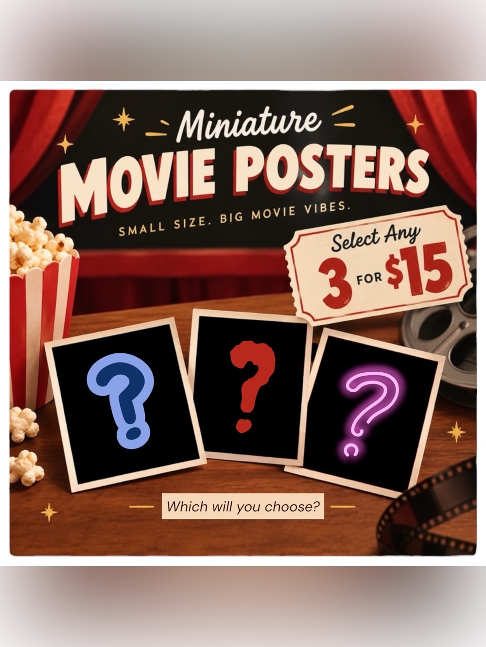Mini Movie Poster Bundle Deal! 3 for $15 - read listing for details 🎥🎞️